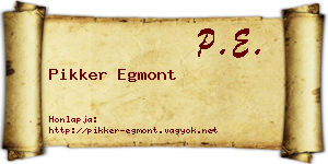 Pikker Egmont névjegykártya